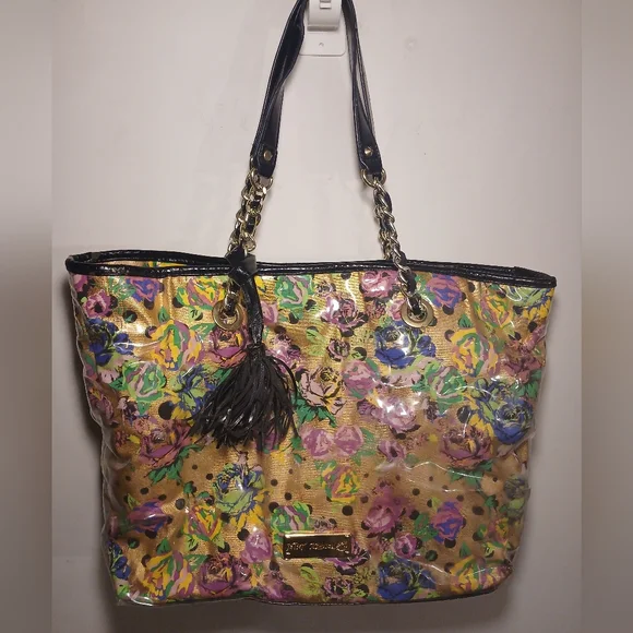 Betsey Johnson Floral Tote Bag - Gold and Multicolor - Picture 2 of 16
